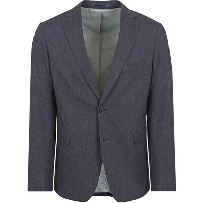 Suitable navystribet blazer i lærred Blå Mørkeblå måle 48 Suitable navystribet blazer i lærred Blå Mørkeblå måle 48