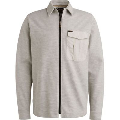 PME Legend overshirt i waffle-jersey, grå Grå måle M PME Legend overshirt i waffle-jersey, grå Grå måle M
