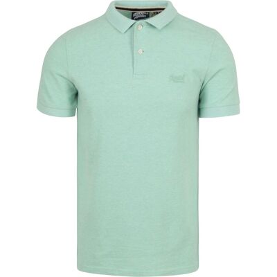 Superdry Piqué Poloshirt Melange Lysegrøn Grøn måle L Superdry Piqué Poloshirt Melange Lysegrøn Grøn måle L