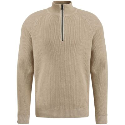 Vanguard trøje med halv lynlås i beige Beige måle XXL Vanguard trøje med halv lynlås i beige Beige måle XXL