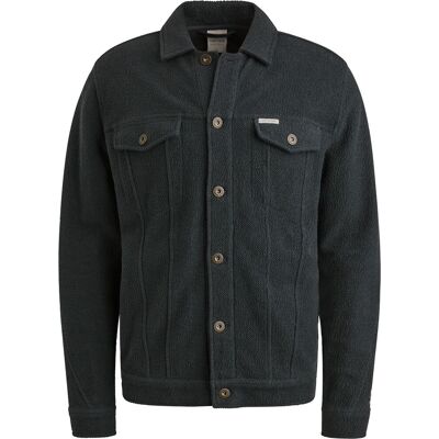 Cast Iron Overshirt Terry Navy Blå Mørkeblå måle S Cast Iron Overshirt Terry Navy Blå Mørkeblå måle S