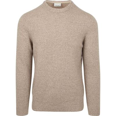 Profuomo Pullover Wol Mix Sand Beige måle XL Profuomo Pullover Wol Mix Sand Beige måle XL