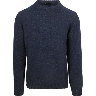 Suitable Trøje i Tweed Uldblanding i Navy Blå Mørkeblå måle XXL Suitable Trøje i Tweed Uldblanding i Navy Blå Mørkeblå måle XXL