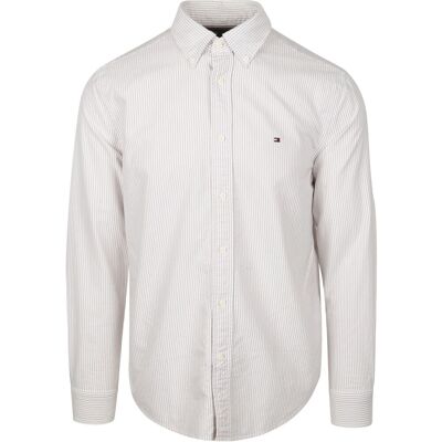 Tommy Hilfiger Oxford Skjorte Stribe Beige måle L Tommy Hilfiger Oxford Skjorte Stribe Beige måle L