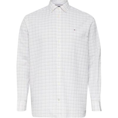 Tommy Hilfiger ternet skjorte, stor og høj Hvid Grå måle 3XL Tommy Hilfiger ternet skjorte, stor og høj Hvid Grå måle 3XL