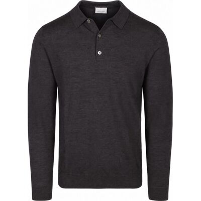 Profuomo Langærmet Poloshirt Merinould Mørkebrun Brun måle S Profuomo Langærmet Poloshirt Merinould Mørkebrun Brun måle S
