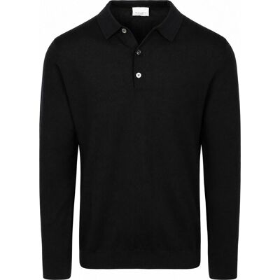 Profuomo Langærmet Poloshirt Merinould Sort måle M Profuomo Langærmet Poloshirt Merinould Sort måle M