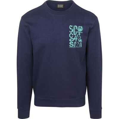 Scotch and Soda sweatshirt med logo i olivengrøn Mørkeblå måle S Scotch and Soda sweatshirt med logo i olivengrøn Mørkeblå måle S