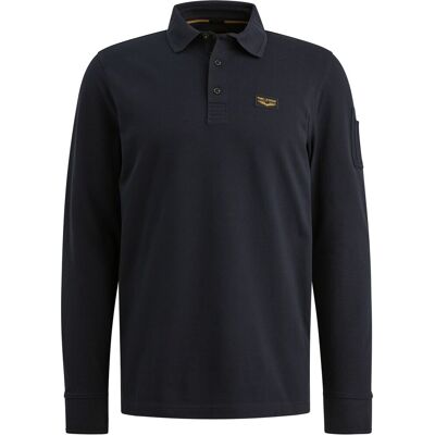 PME Legend American Classic Langærmet Poloshirt i Marineblå Blå Mørkeblå måle XL PME Legend American Classic Langærmet Poloshirt i Marineblå Blå Mørkeblå måle XL