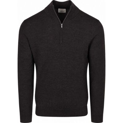 Profuomo Half Zip Trøje Dark Brown Brun måle M Profuomo Half Zip Trøje Dark Brown Brun måle M
