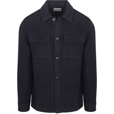 Suitable Overshirt Uldmiks Marineblå Blå Mørkeblå måle XL Suitable Overshirt Uldmiks Marineblå Blå Mørkeblå måle XL