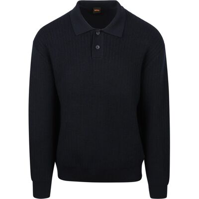 Boss Longsleeve Poloshirt Kotor Marineblå Blå Mørkeblå måle XL Boss Longsleeve Poloshirt Kotor Marineblå Blå Mørkeblå måle XL