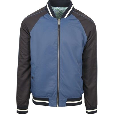 Scotch and Soda Reversible Bomber Mørkeblå Blå måle XL Scotch and Soda Reversible Bomber Mørkeblå Blå måle XL
