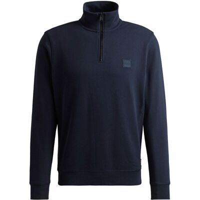 Boss Zetrust Half Zip Trøje Navy Blå Mørkeblå måle 3XL Boss Zetrust Half Zip Trøje Navy Blå Mørkeblå måle 3XL
