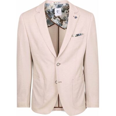 R2 Amsterdam Jersey Blazer Ecru Off-white Beige måle 56 R2 Amsterdam Jersey Blazer Ecru Off-white Beige måle 56