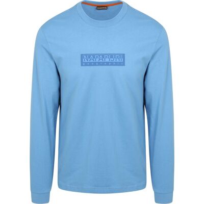 Napapijri Longsleeve T-shirt Logo Blå måle XL Napapijri Longsleeve T-shirt Logo Blå måle XL