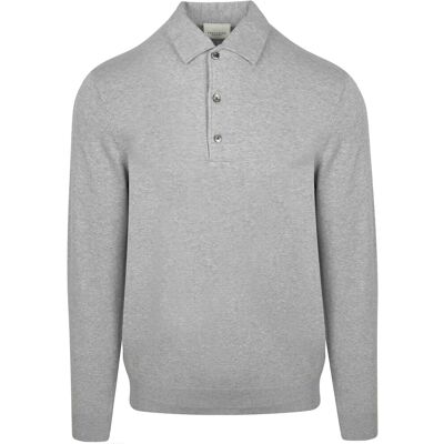Profuomo Langærmet Poloshirt Luxury Basic Grå måle S Profuomo Langærmet Poloshirt Luxury Basic Grå måle S