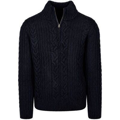 Superdry Jacob Cable Half Zip Trøje Navy Blå Mørkeblå måle L Superdry Jacob Cable Half Zip Trøje Navy Blå Mørkeblå måle L