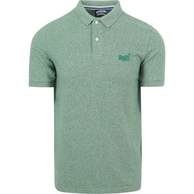 Superdry Piqué Poloshirt Melange Grøn måle L Superdry Piqué Poloshirt Melange Grøn måle L