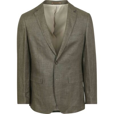 Suitable blazer i panamavævning, olivengrøn Grøn Mørkegrøn måle 58 Suitable blazer i panamavævning, olivengrøn Grøn Mørkegrøn måle 58