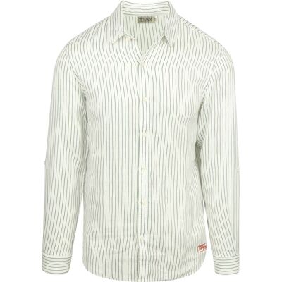 Scotch and Soda Scotch & Soda Stribet Hørskjorte Hvid Off-white måle XL Scotch and Soda Scotch & Soda Stribet Hørskjorte Hvid Off-white måle XL