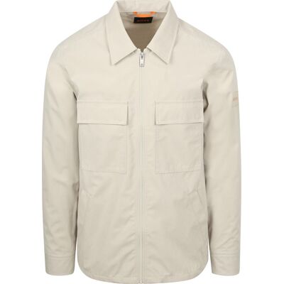 Boss Overshirt Lozzy Greige Beige Grå måle XXL Boss Overshirt Lozzy Greige Beige Grå måle XXL