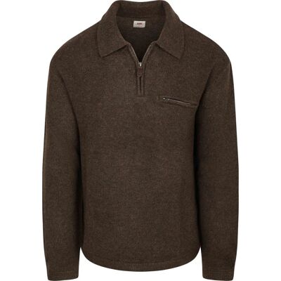 Levi's Poloshirt Halv Lynlås Brown Brun måle L Levi's Poloshirt Halv Lynlås Brown Brun måle L