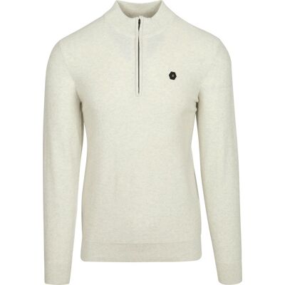 No Excess Half Zip Trøje Kit Melange Grå Off-white måle M No Excess Half Zip Trøje Kit Melange Grå Off-white måle M