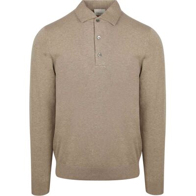 Profuomo Langærmet Poloshirt Luxury Basic Beige måle M Profuomo Langærmet Poloshirt Luxury Basic Beige måle M