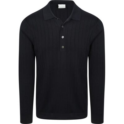 Profuomo Langærmet Poloshirt Dropneedle Marineblå Blå Mørkeblå måle M Profuomo Langærmet Poloshirt Dropneedle Marineblå Blå Mørkeblå måle M
