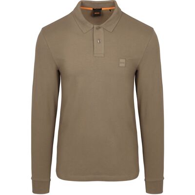 Boss Passerby Polo Taupe Brun måle M Boss Passerby Polo Taupe Brun måle M