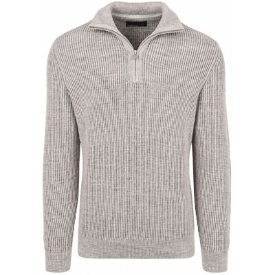 Marc O'Polo Pullover Half Zip Light Grå Beige måle M Marc O'Polo Pullover Half Zip Light Grå Beige måle M