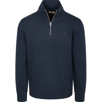 Levi's Sweat Half Zip Marineblå Blå Mørkeblå måle XXL Levi's Sweat Half Zip Marineblå Blå Mørkeblå måle XXL