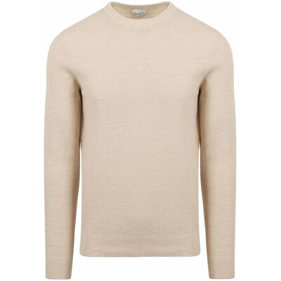 Profuomo pullover i struktur – ecru Beige Off-white måle M Profuomo pullover i struktur – ecru Beige Off-white måle M