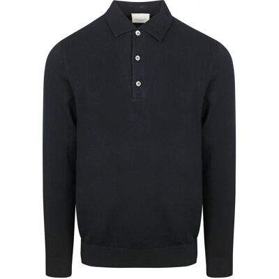 Profuomo Langærmet Poloshirt Luxury Basic Navy Blå Mørkeblå måle M Profuomo Langærmet Poloshirt Luxury Basic Navy Blå Mørkeblå måle M