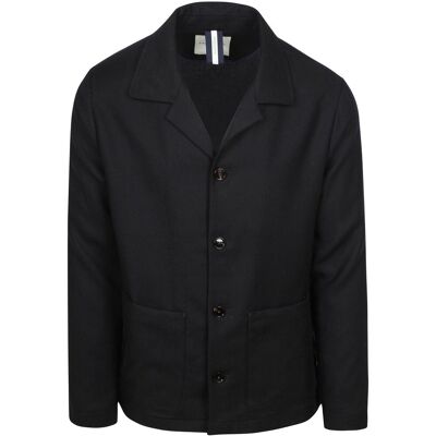 Profuomo Overshirt Wool Navy Blå Mørkeblå måle M Profuomo Overshirt Wool Navy Blå Mørkeblå måle M
