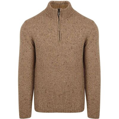 Suitable Half Zip Trøje Donnegal Tweed Eco Wool Beige måle M Suitable Half Zip Trøje Donnegal Tweed Eco Wool Beige måle M