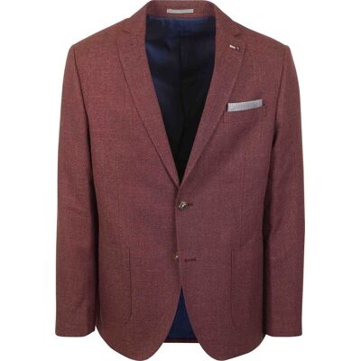 Suitable Blazer i Struktur Bordeaux Bourgogne Rød måle 52 Suitable Blazer i Struktur Bordeaux Bourgogne Rød måle 52