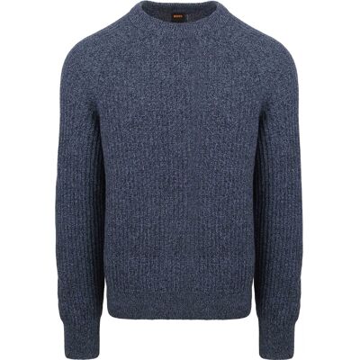 Boss Klacier Trøje Wool Blend Marineblå Blå Mørkeblå måle XXL Boss Klacier Trøje Wool Blend Marineblå Blå Mørkeblå måle XXL