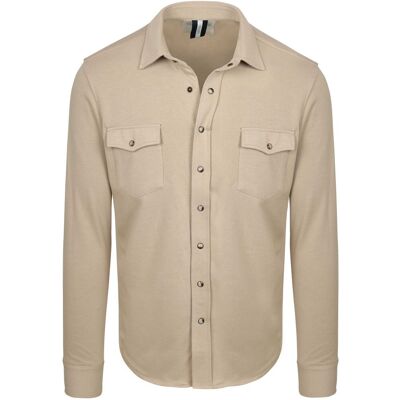 Profuomo Overshirt Western Beige måle XL Profuomo Overshirt Western Beige måle XL