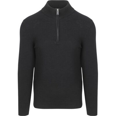 Profuomo Trøje Half Zip Struktur Navy Blå Mørkeblå måle S Profuomo Trøje Half Zip Struktur Navy Blå Mørkeblå måle S