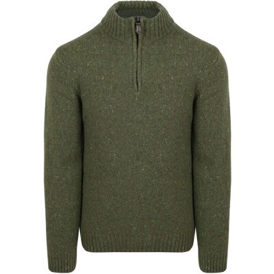 Suitable Half Zip Trøje Donnegal Tweed Eco Wool Grøn måle L Suitable Half Zip Trøje Donnegal Tweed Eco Wool Grøn måle L
