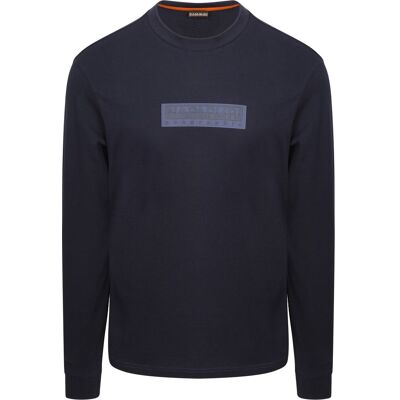 Napapijri Longsleeve T-shirt Logo Navy Blå Mørkeblå måle M Napapijri Longsleeve T-shirt Logo Navy Blå Mørkeblå måle M