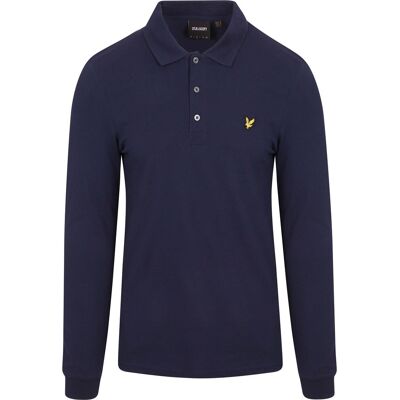 Lyle and Scott Langærmet Polo Marineblå Mørkeblå Blå måle S Lyle and Scott Langærmet Polo Marineblå Mørkeblå Blå måle S