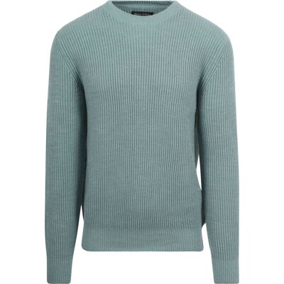 Marc O'Polo sweater i uldblanding stålblå Blå Grøn måle XXL Marc O'Polo sweater i uldblanding stålblå Blå Grøn måle XXL