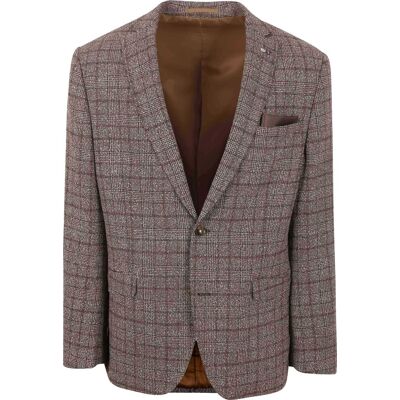 Suitable Heleen blazer ternet brun Brun måle 48 Suitable Heleen blazer ternet brun Brun måle 48