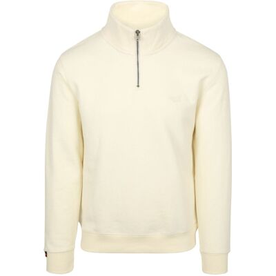 Superdry Essential Henley Pullover Halv Lynlås Ecru Off-white Hvid måle XL Superdry Essential Henley Pullover Halv Lynlås Ecru Off-white Hvid måle XL