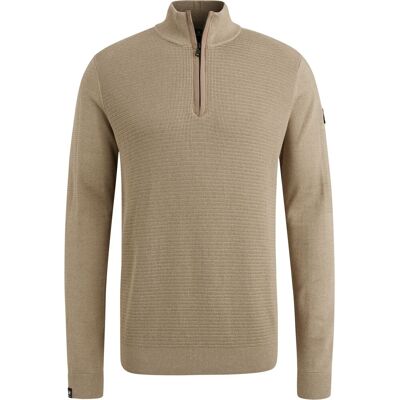 Vanguard Trøje med halv lynlås, beige Beige Brun måle XL Vanguard Trøje med halv lynlås, beige Beige Brun måle XL