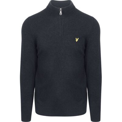 Lyle & Scott Halv Lynlås Pullover Lammeuld Navy Blå Mørkeblå måle M Lyle & Scott Halv Lynlås Pullover Lammeuld Navy Blå Mørkeblå måle M