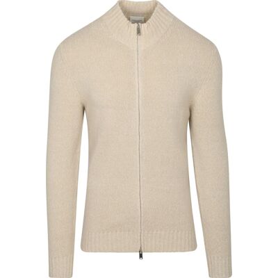 Profuomo Vest i Kogt Uld Ecru Beige Off-white måle S Profuomo Vest i Kogt Uld Ecru Beige Off-white måle S